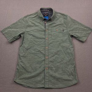 Kavu Green Short Sleeve Button Down Shirt Mens Small